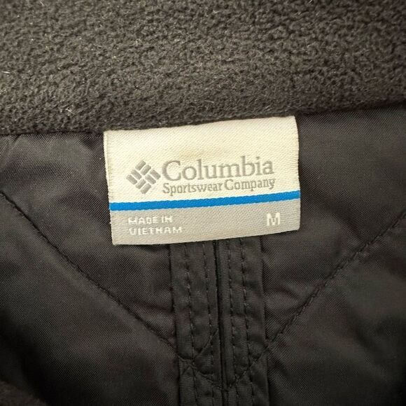 COLUMBIA woMens Black lightweight Fleece & softshell zip puffer vest medium - Picture 5 of 8